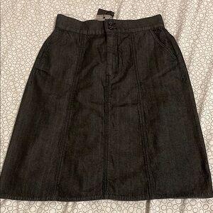 YSL Dark Grey Denim Skirt